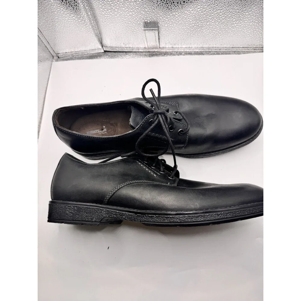 Clarks Hinman Oxford Black Leather orthopedic Comfort Shoes Men’s Size 9 Mens